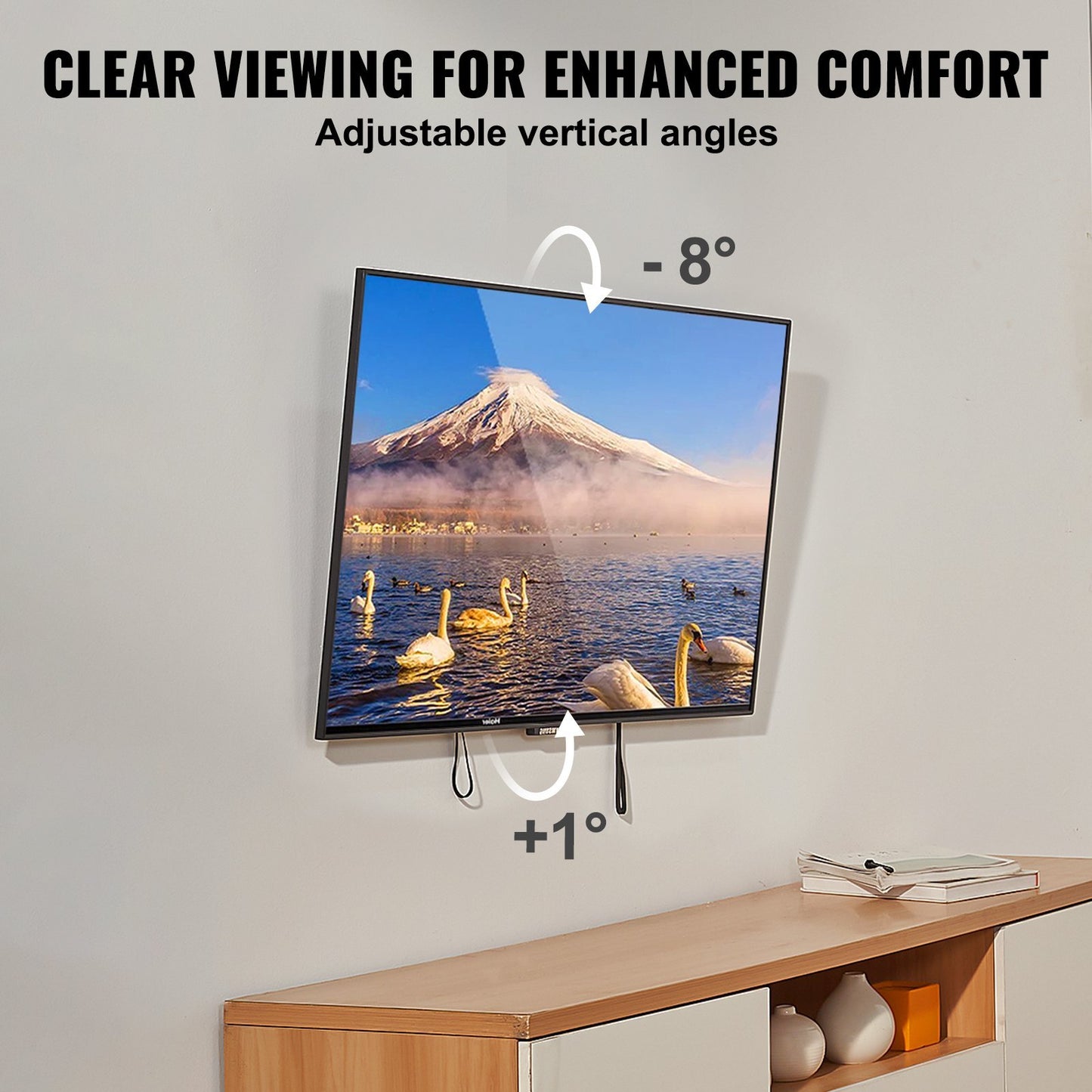 VEVOR Universal TV Wall Mount, Low Profile TV Mount Fits For Most 37-70 Inch TVs, Tilt Wall Mount TV Brackets, Max VESA 600x400mm, Holds Up To 132 Lbs