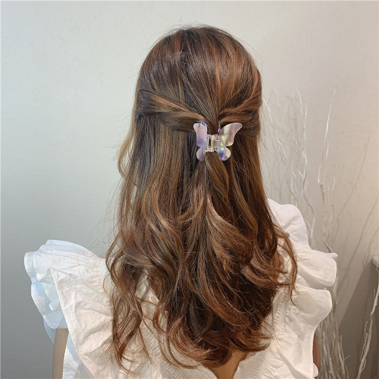 Hair Clip Female Korean Ins Back Head Color Butterfly Catch Clip Super Fairy Girl Hair Clip Sweet Hair Catching Girl