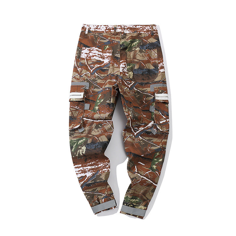 Camouflage printed reflective slacks