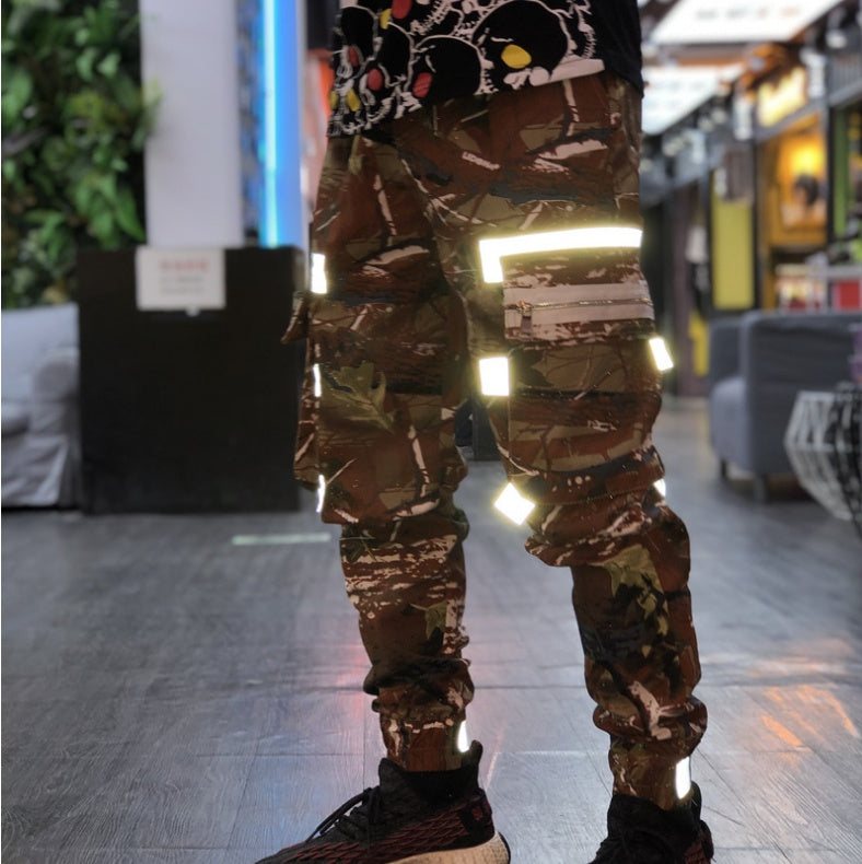 Camouflage printed reflective slacks