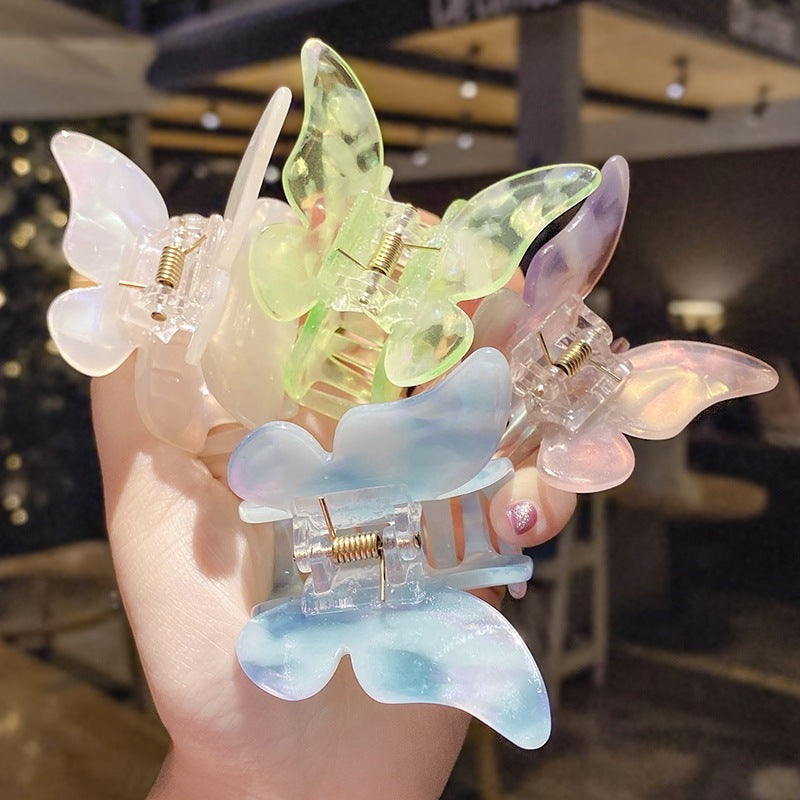 Hair Clip Female Korean Ins Back Head Color Butterfly Catch Clip Super Fairy Girl Hair Clip Sweet Hair Catching Girl