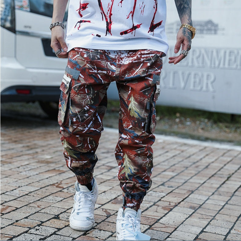 Camouflage printed reflective slacks