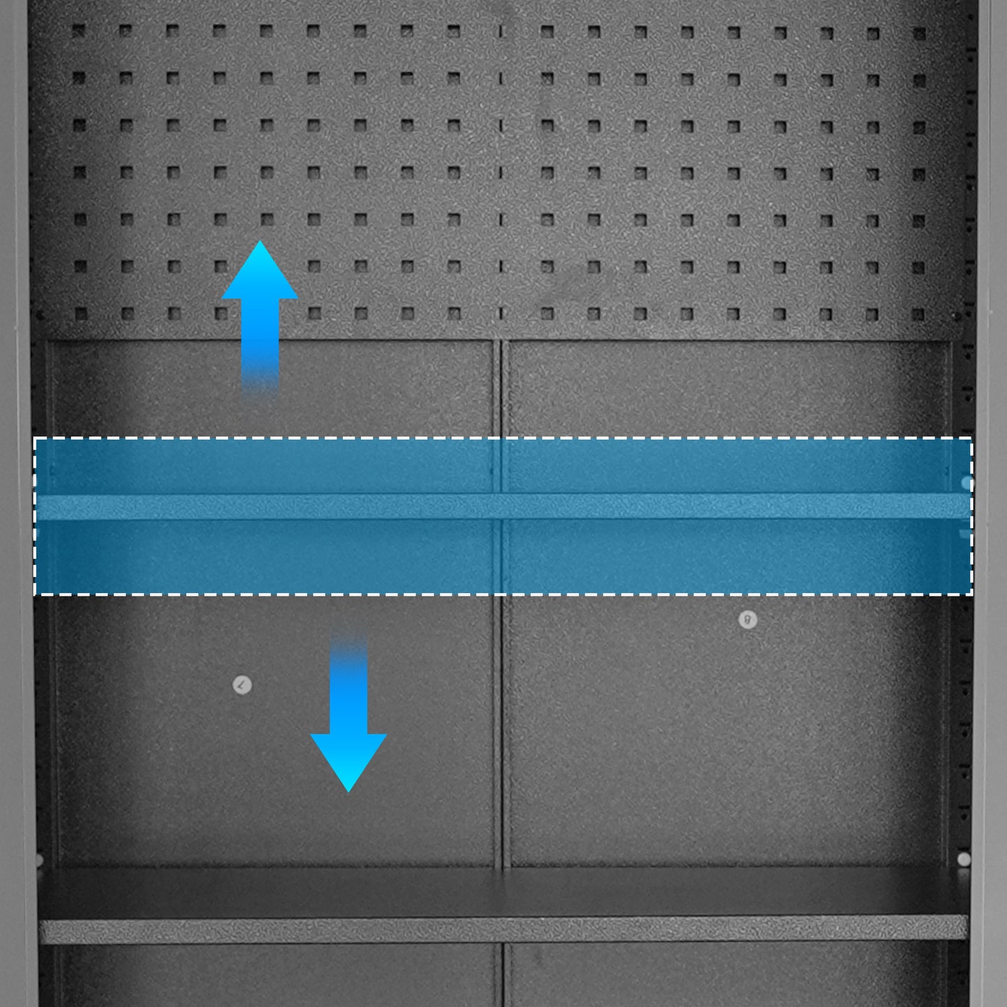 Metal Garage Storage Cabinet With Wheels - Heavy-Duty Tool Storage Cabinet For Home, Office, School, And Garage Organization, Black Gray