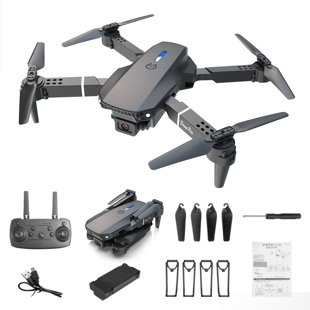 E88 Dual Camera Drone, WiFi FPV Double Folding RC Quadcopter