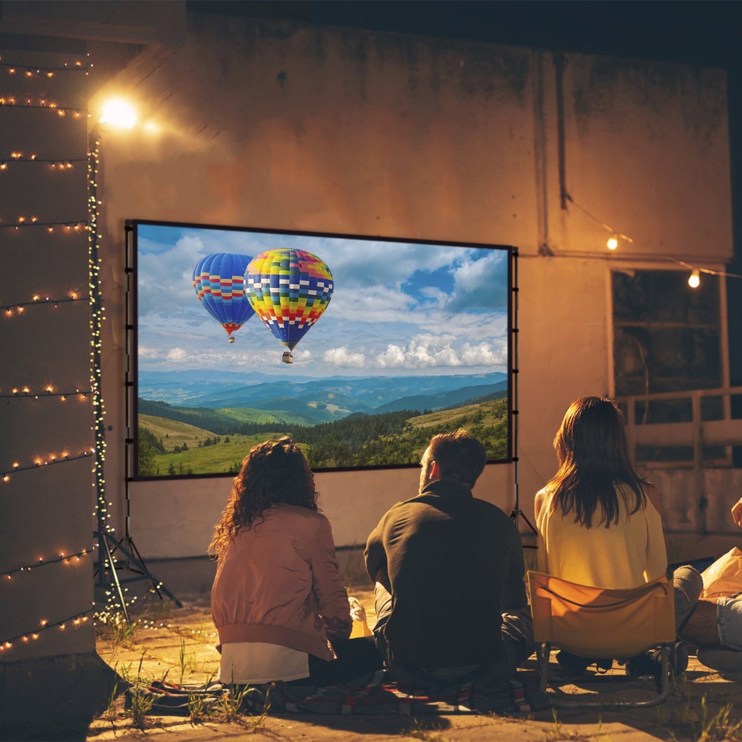 1Pc 120inch Or 100inch Projector Screen With Stand 16 9 4K HD Rear Front Wrinkle Free Portable And Foldable Movie Screen With Carry Bag For Indoor Outdoor Home Theater Backyard Cinema