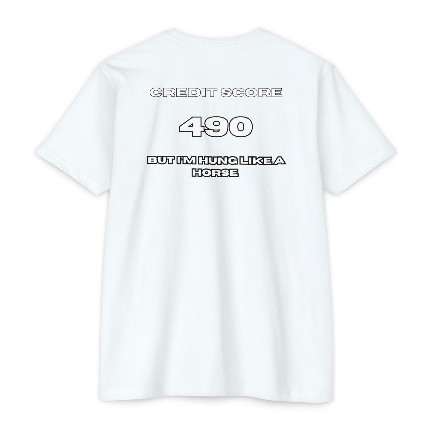 ‘490 CREDIT SCORE FITTED Jersey T-shirt