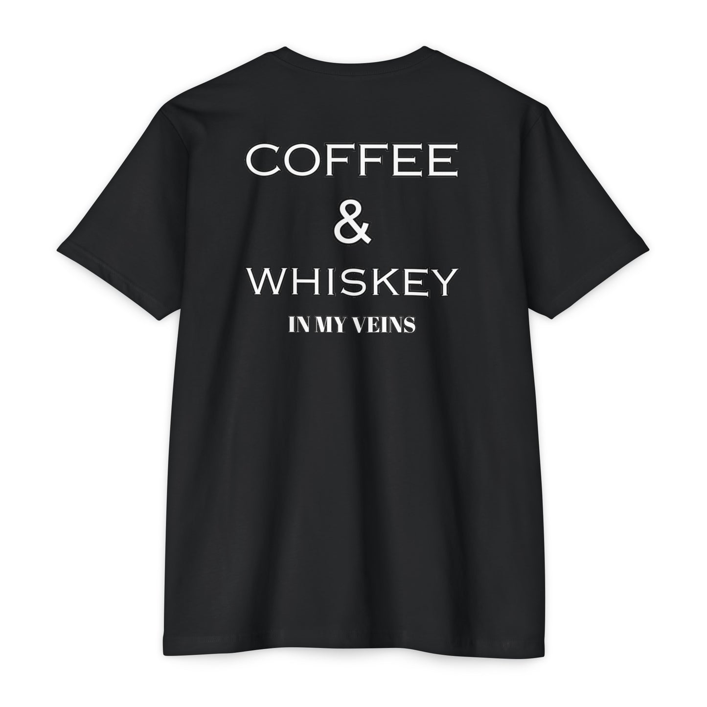 COFFEE AND WHISKEY IN MY VEINS Jersey T-shirt