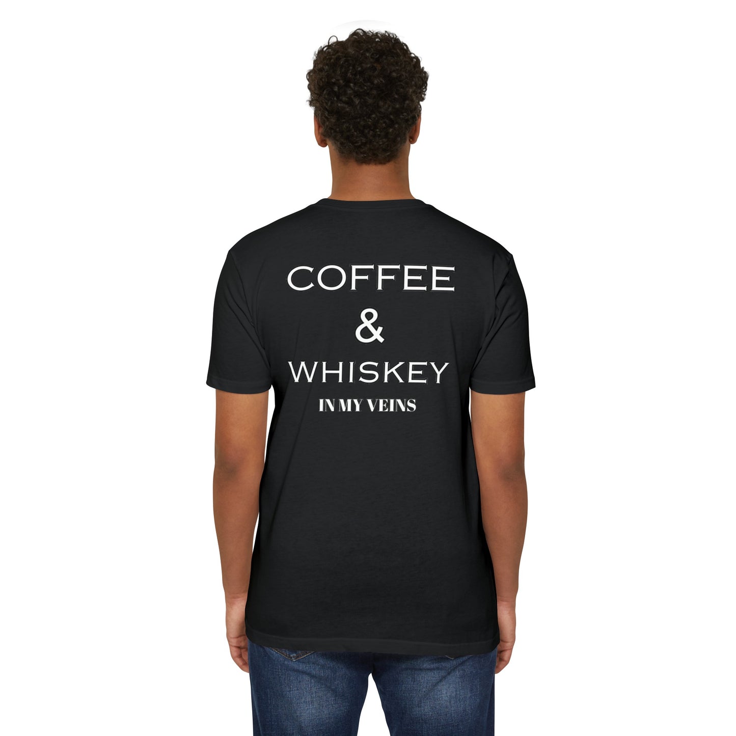 COFFEE AND WHISKEY IN MY VEINS COLORED Jersey T-shirt