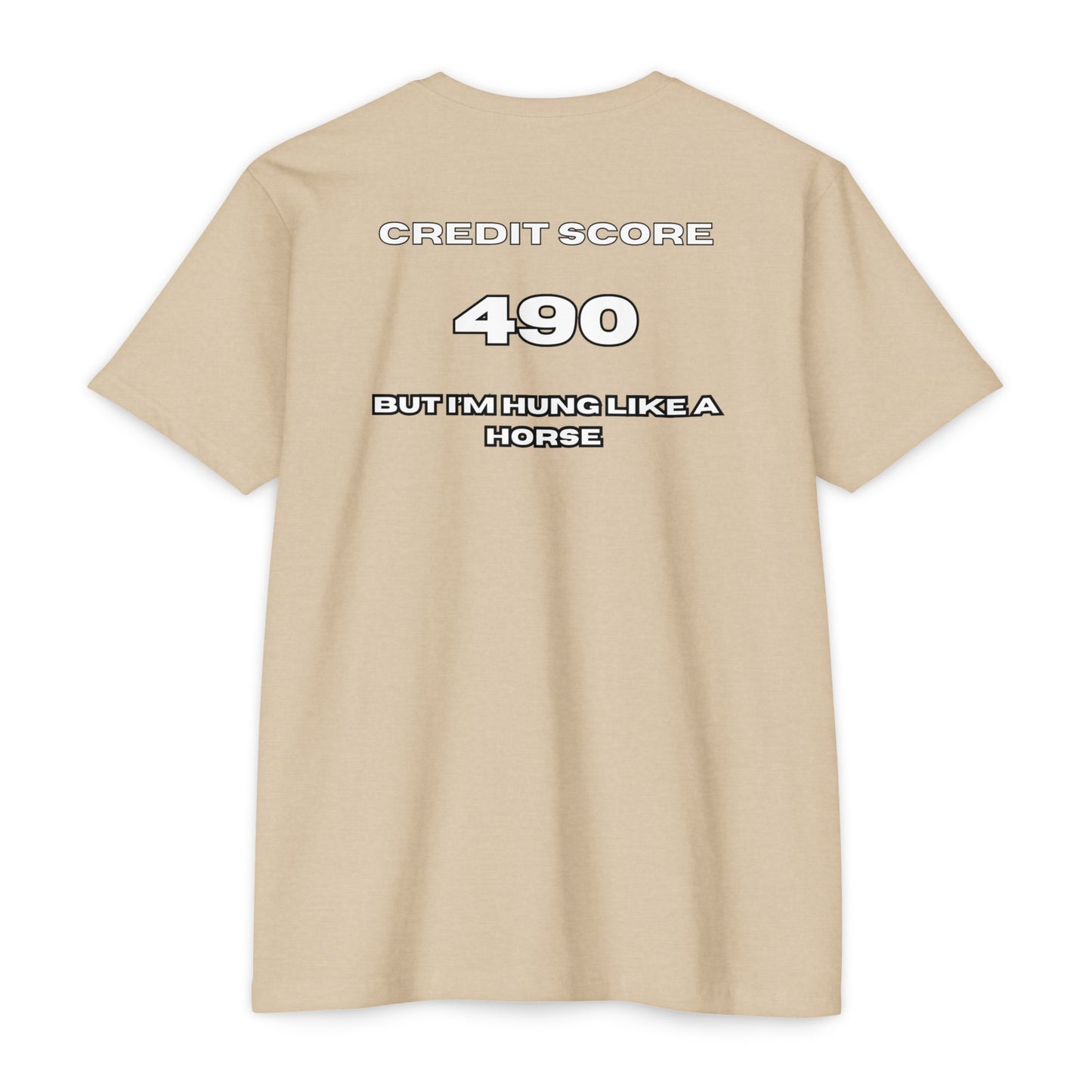 ‘490 CREDIT SCORE FITTED Jersey T-shirt