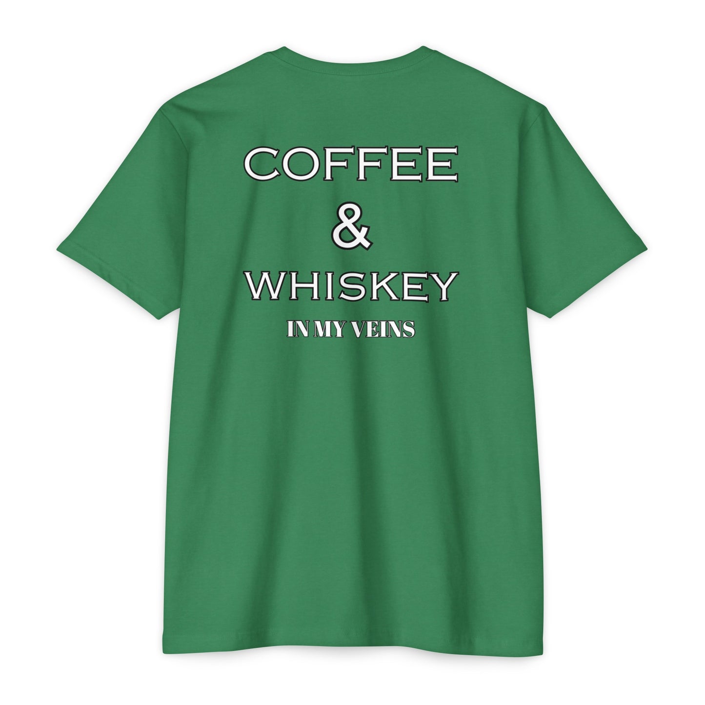 COFFEE AND WHISKEY IN MY VEINS COLORED Jersey T-shirt