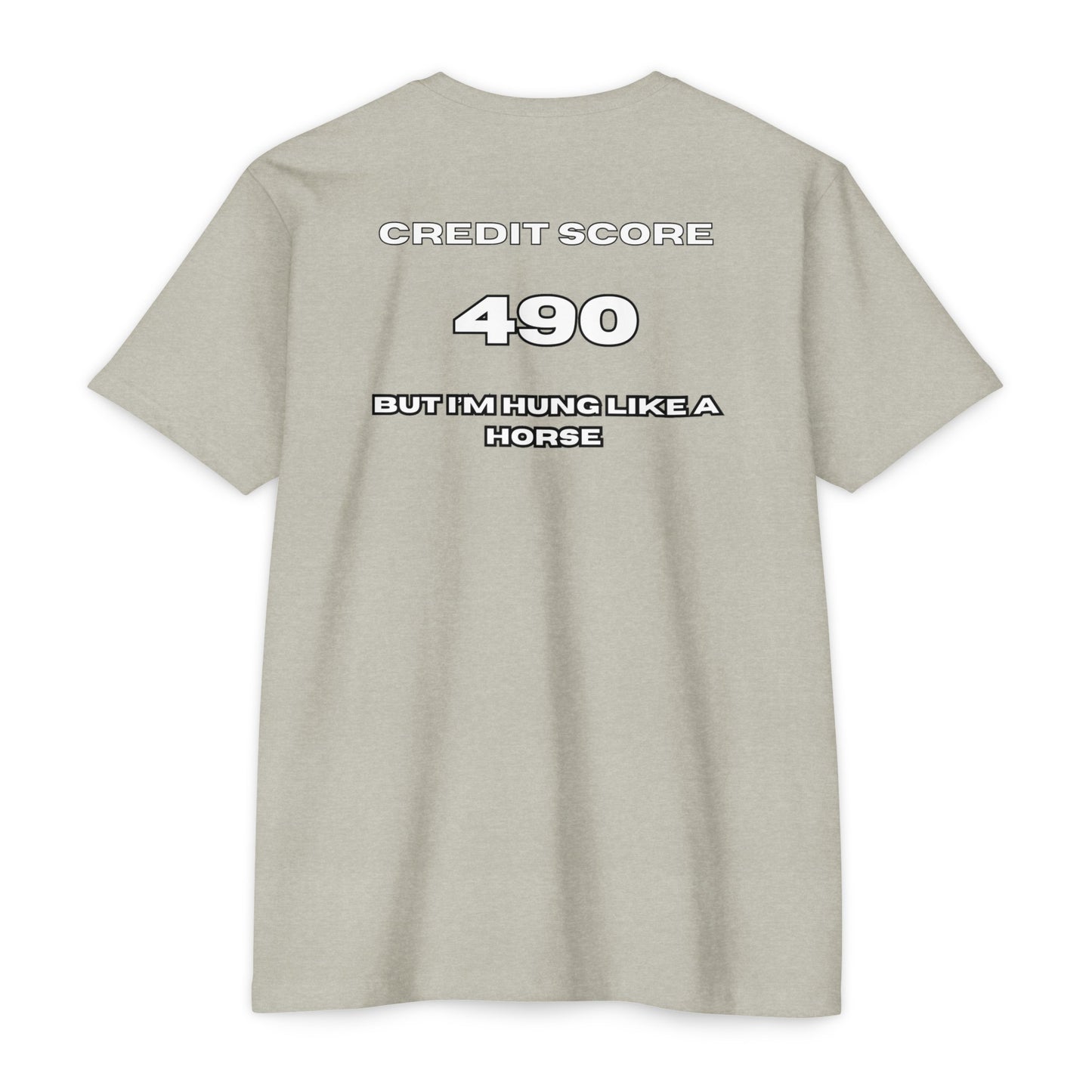 ‘490 CREDIT SCORE FITTED Jersey T-shirt