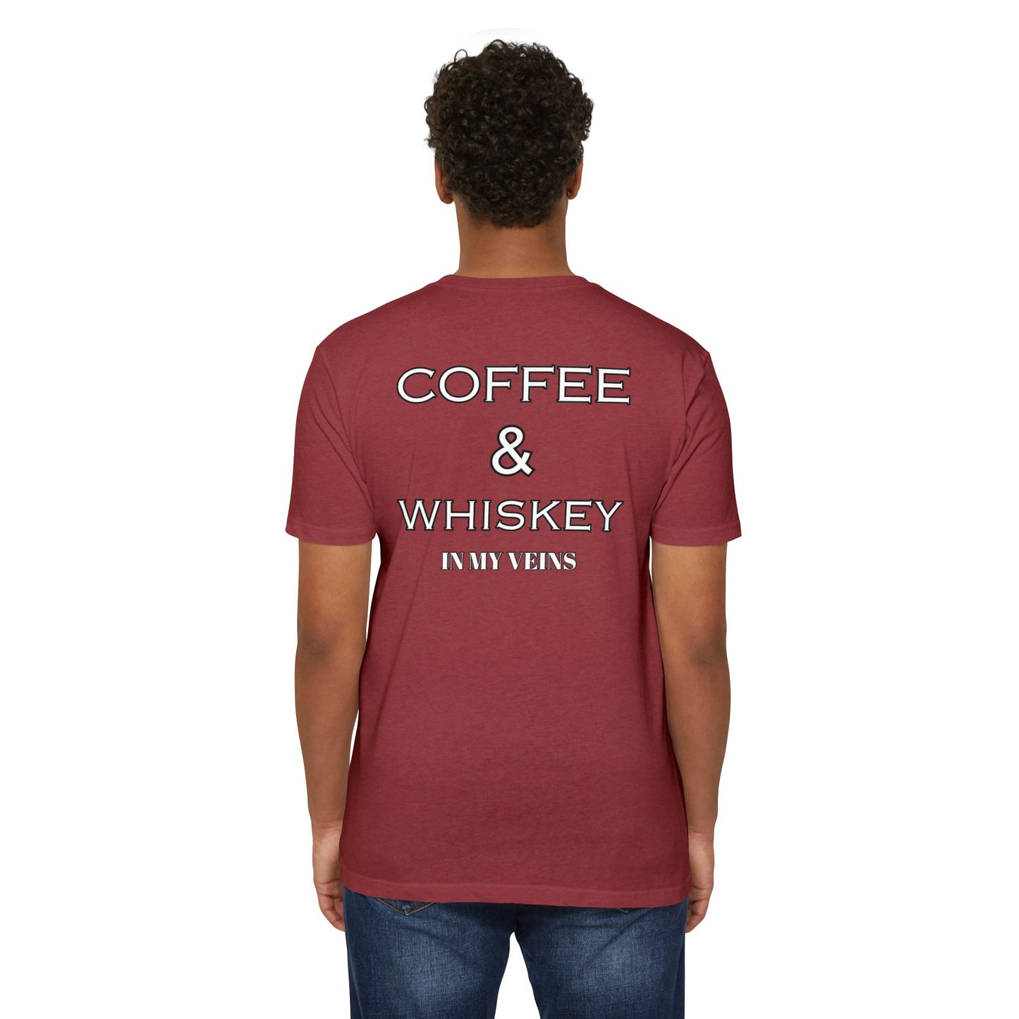 COFFEE AND WHISKEY IN MY VEINS COLORED Jersey T-shirt