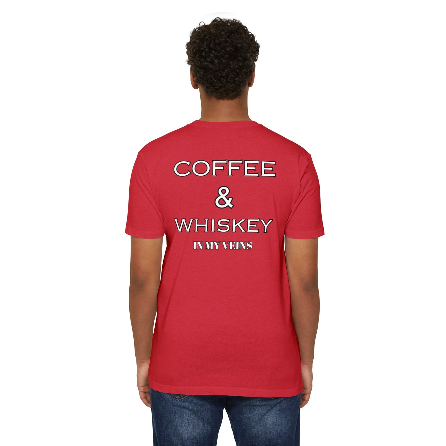 COFFEE AND WHISKEY IN MY VEINS COLORED Jersey T-shirt