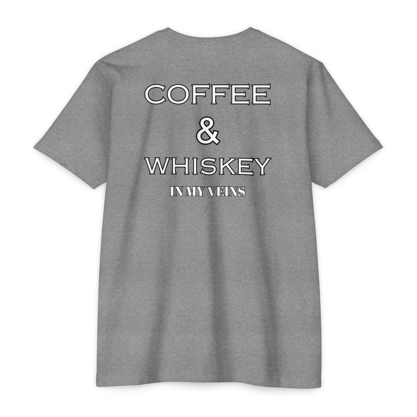 COFFEE AND WHISKEY IN MY VEINS Jersey T-shirt