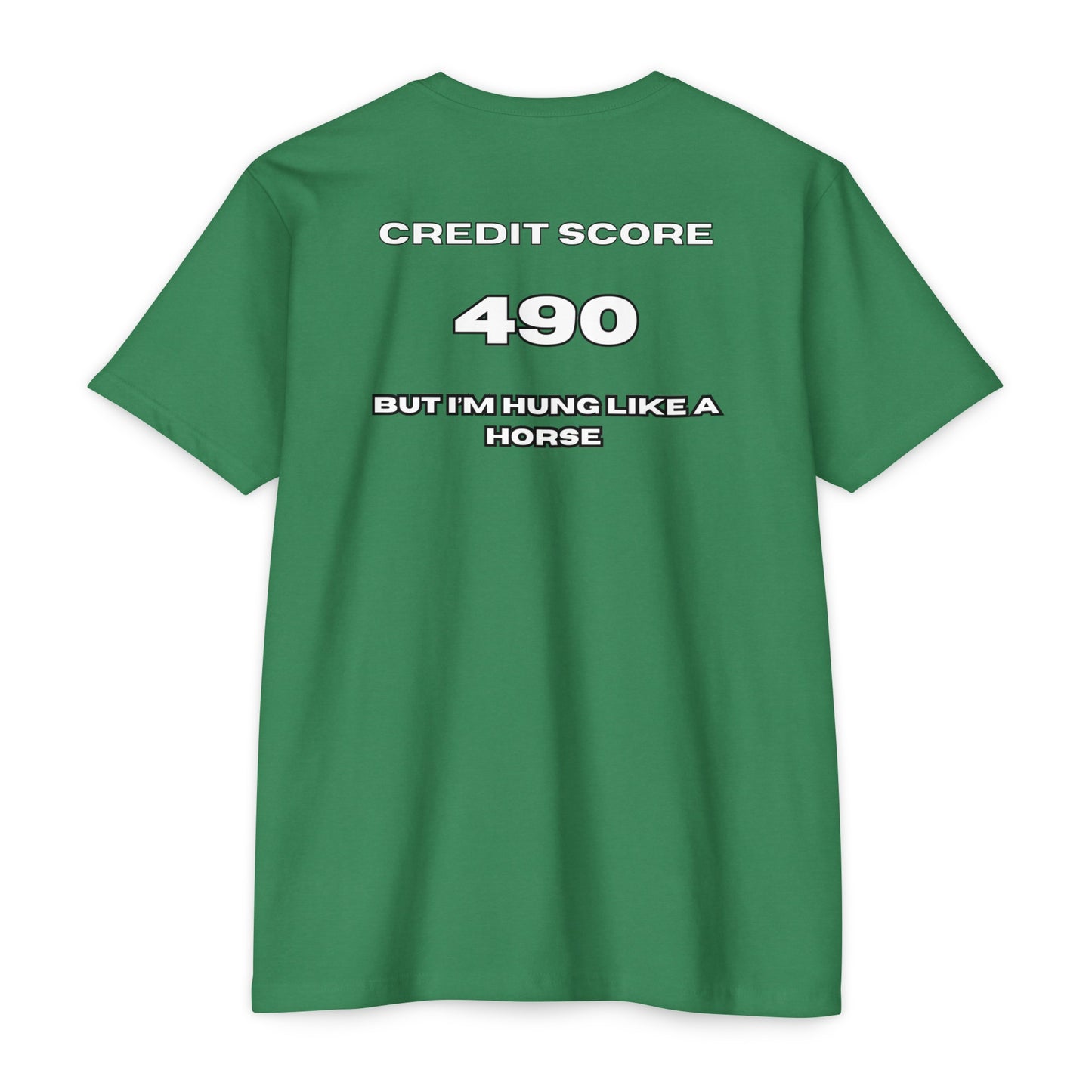 ‘490 CREDIT SCORE FITTED Jersey T-shirt