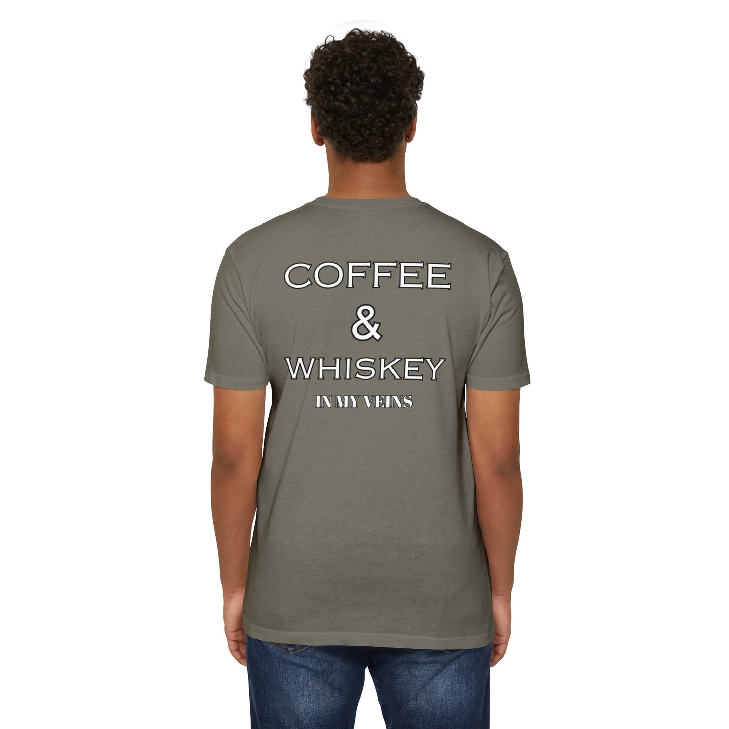 COFFEE AND WHISKEY IN MY VEINS COLORED Jersey T-shirt