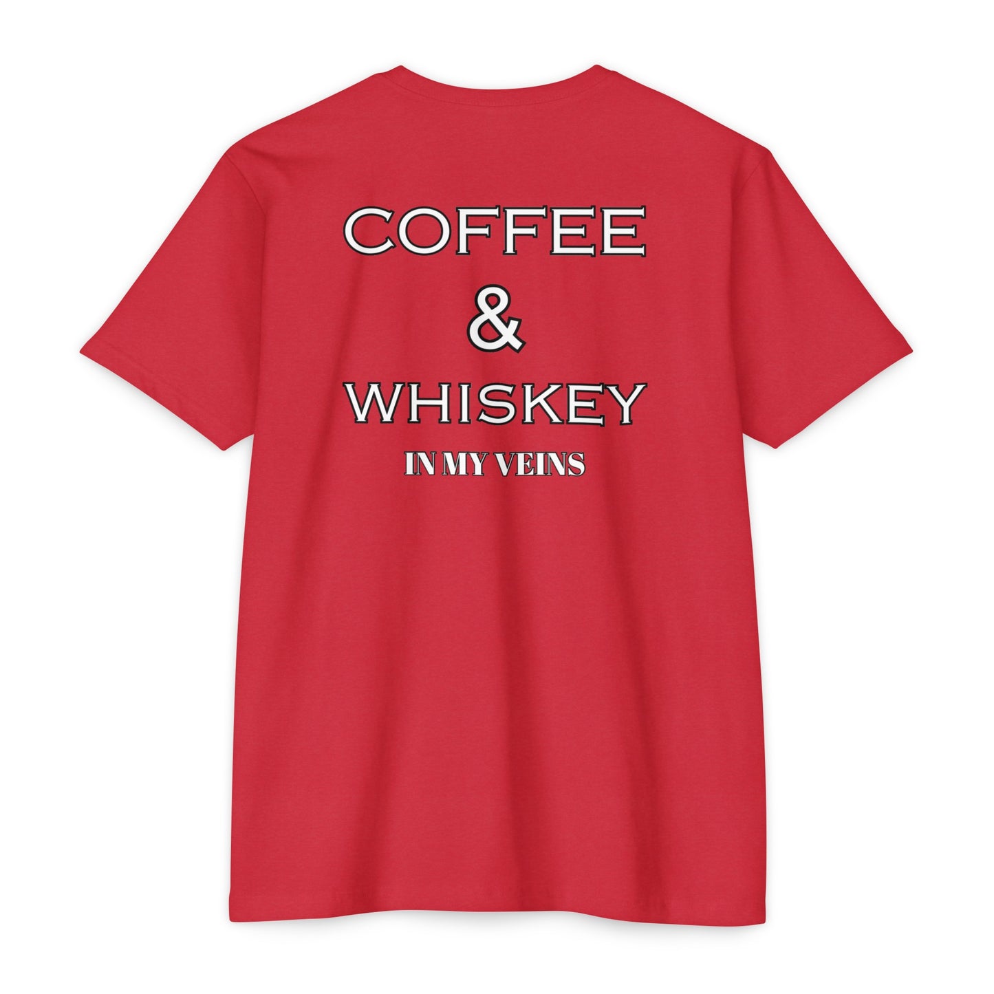 COFFEE AND WHISKEY IN MY VEINS COLORED Jersey T-shirt