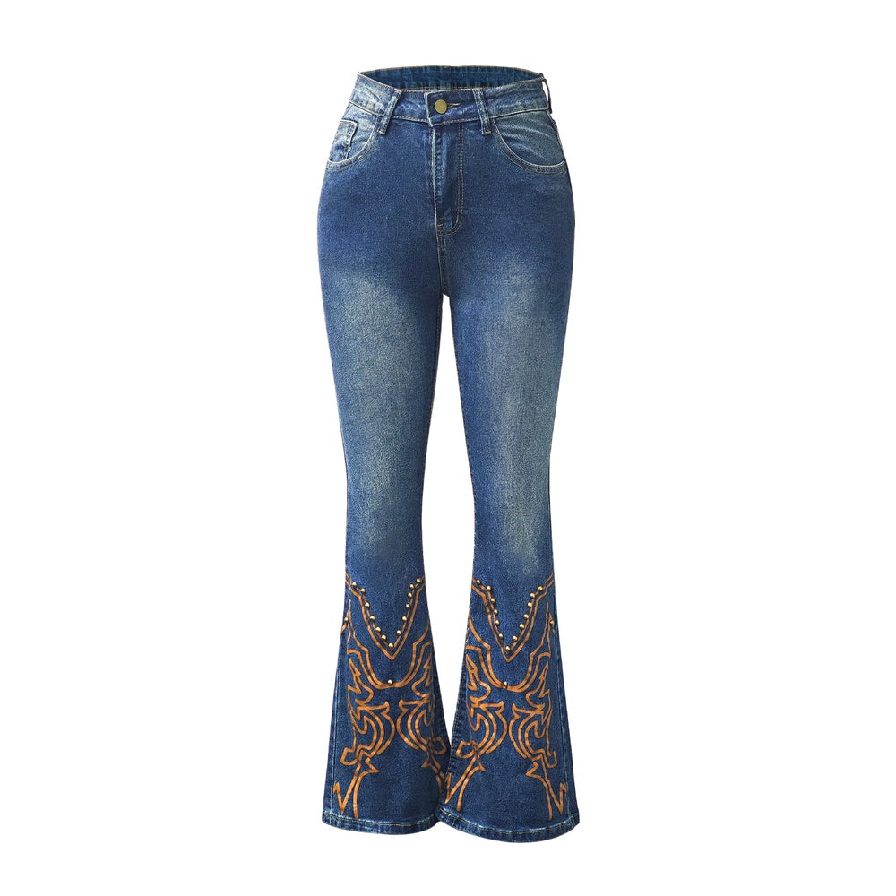 Women's High-Waist Heart Cut-out Jeans, Wide-Leg Full-Length Jeans With A Y2K Sweetheart Side Cut-out, Vintage-Wash Denim For All Seasons Forbidden Platform - Temu