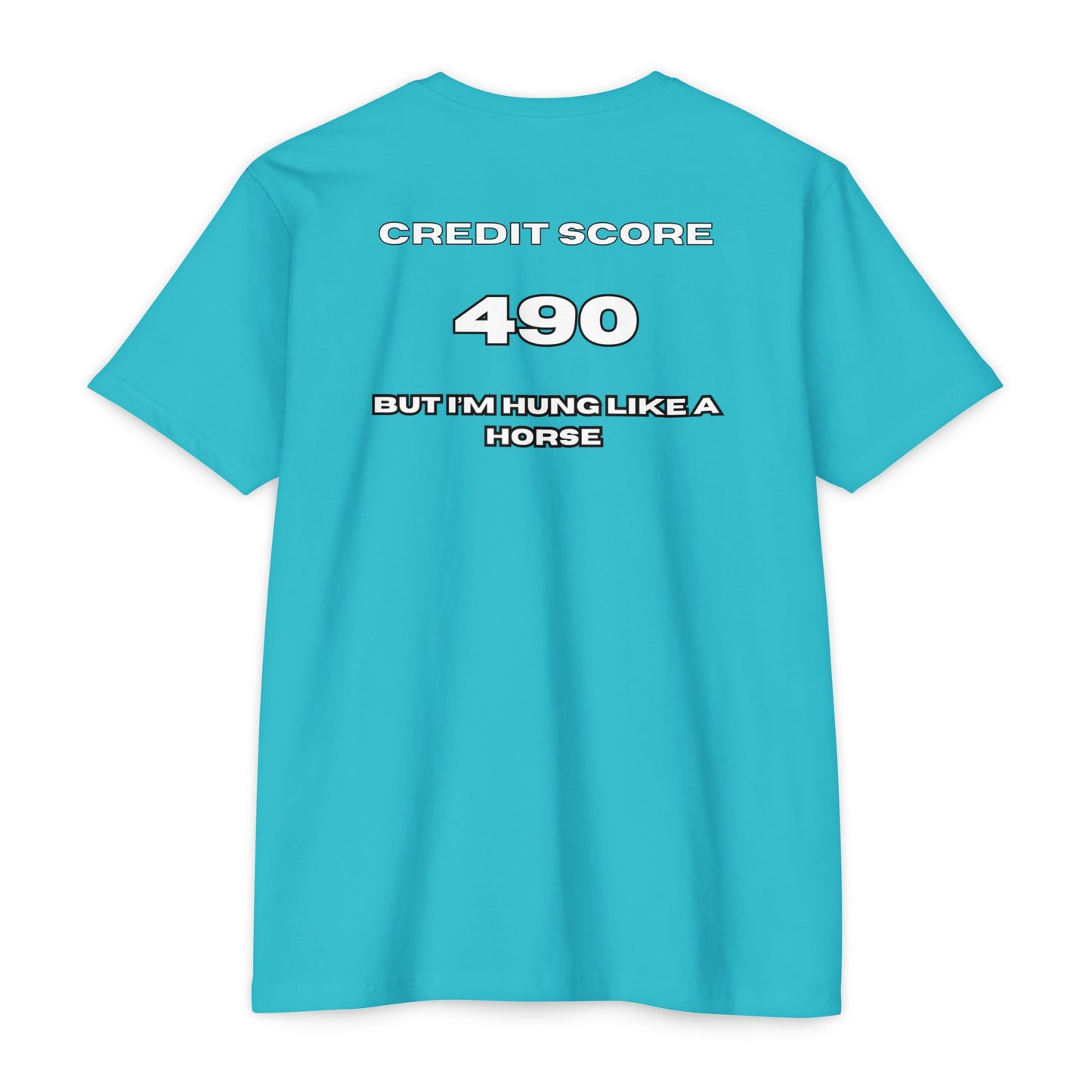 ‘490 CREDIT SCORE FITTED Jersey T-shirt