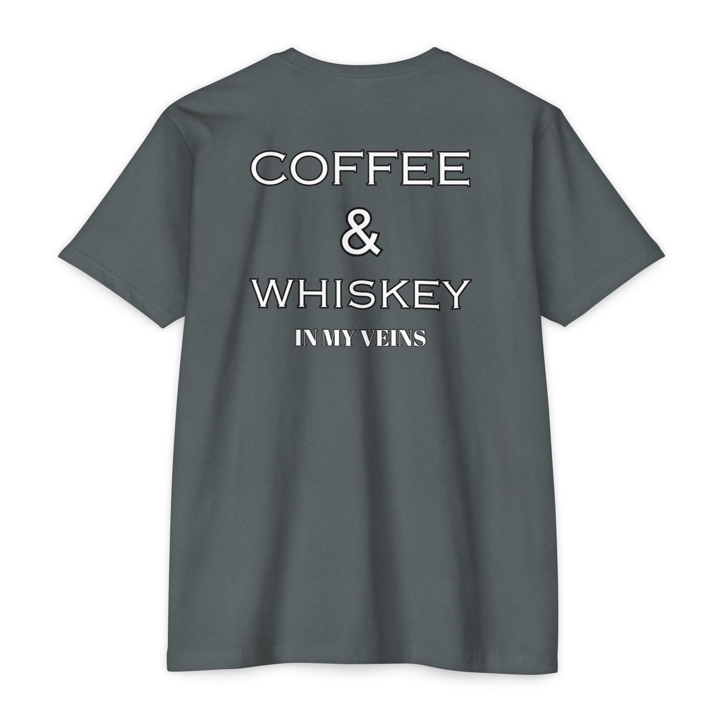 COFFEE AND WHISKEY IN MY VEINS COLORED Jersey T-shirt